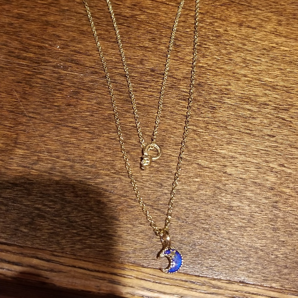 Blue Moon Layered Gold Chain Necklace